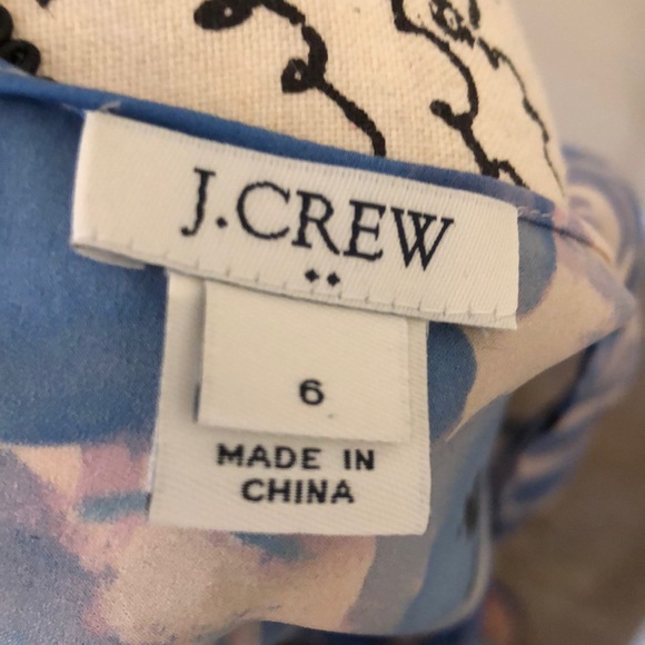 JCrew Factory Printed Cap-sleeve Shirttail Blouse - Picture 5 of 7